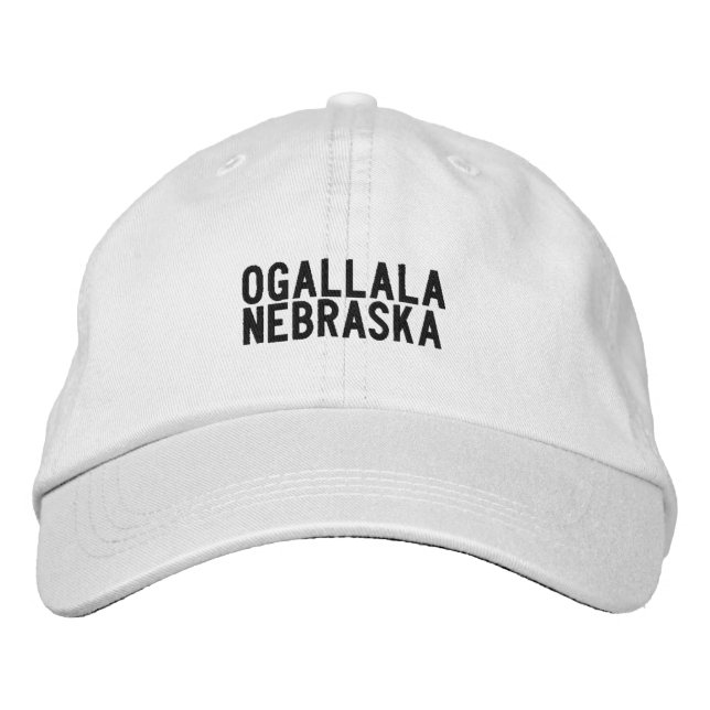 Ogallala Nebraska Hat Bestickte Baseballkappe (Vorderseite)