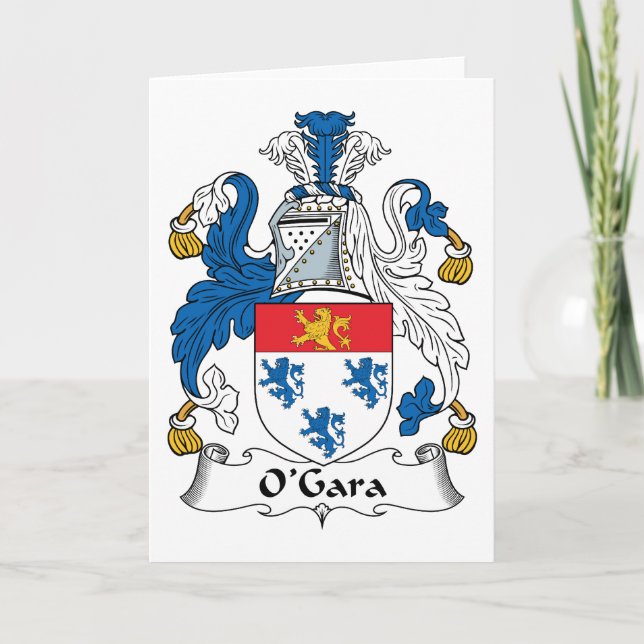 O'Gara Familienwappen Karte (Vorderseite)