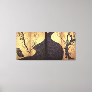 Ogata Korin / Rot und Weiß Plum Bossome /18th C / Leinwanddruck