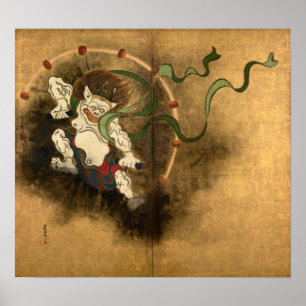 Ogata Kōrin Thunder Gott Poster