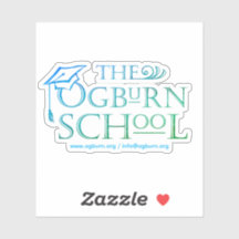 Ogburn Schule Klares Logo Aufkleber  