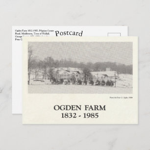 Ogden Farm 1832-1985 Stadt Wallkill New York Postkarte