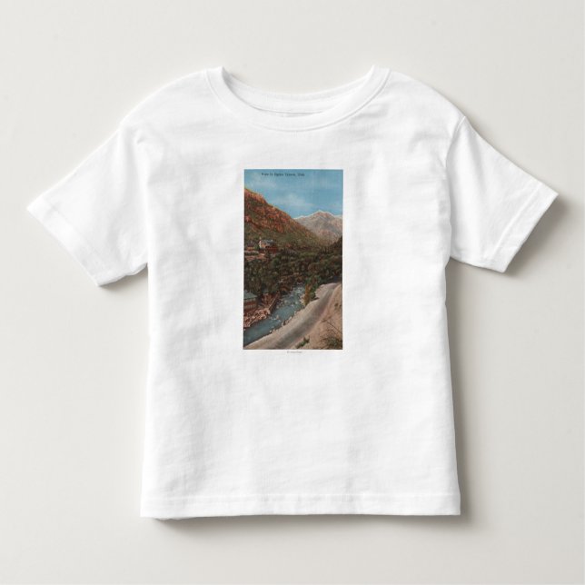 Ogden, Utah- - Ogdenschlucht-Ansicht u. Fluss Kleinkind T-shirt (Vorderseite)