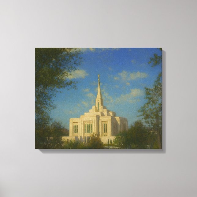 Ogden Utah Temple Painting™ LDS Wall Art Leinwand (Vorderseite)