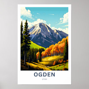 Ogden Utah Travel Print Poster
