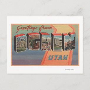 Ogden, UtahLarge Letter ScenesOgden, UT 3 Postkarte