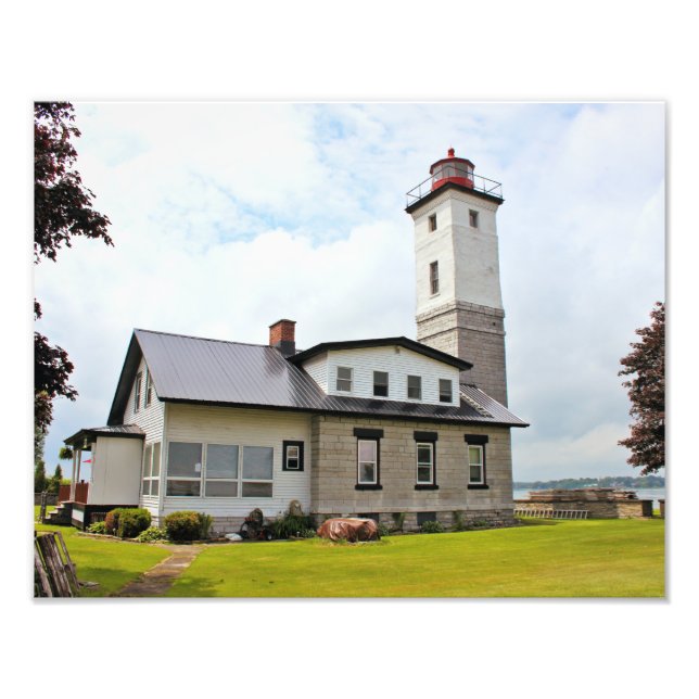 Ogdensburg Harbour Lighthouse, New York Foto Print (Vorne)