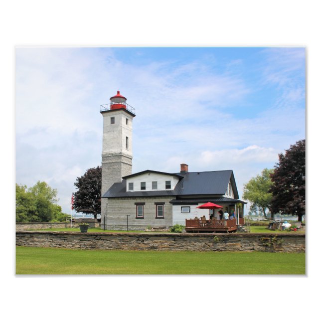 Ogdensburg Harbour Lighthouse, New York Foto Print (Vorne)