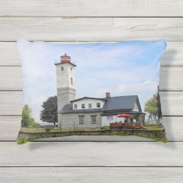 Ogdensburg Harbour Lighthouse, NY Accent Pillow Kissen Für Draußen