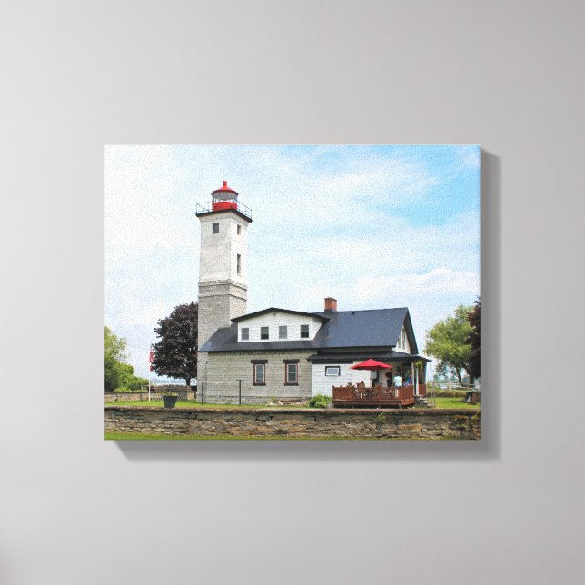 Ogdensburg Harbour Lighthouse, NY Wrapped Canvas Leinwanddruck (Vorderseite)