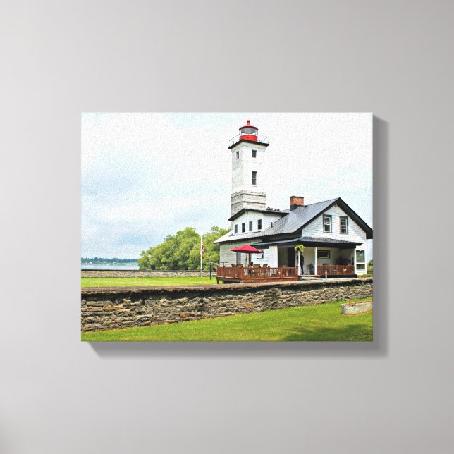 Ogdensburg Harbour Lighthouse, NY Wrapped Canvas Leinwanddruck (Vorderseite)