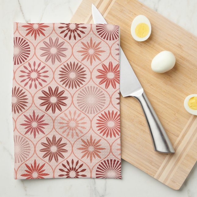 Ogee Boho Blume Geschirrtuch (Viertel Falte)