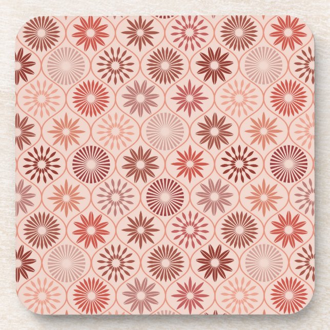 Ogee Boho Blume Getränkeuntersetzer (Vorderseite)