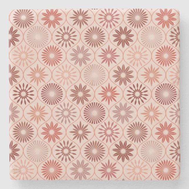Ogee Boho Blume Steinuntersetzer (Vorderseite)