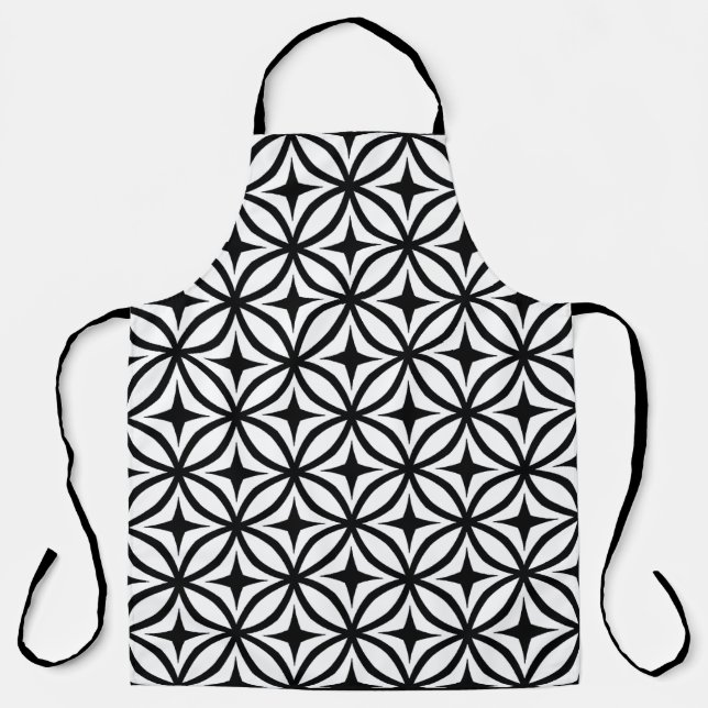 Ogee und Star Repeat Pattern Schürze (Vorderseite)
