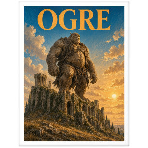 Oger, Gothic Fantasy-Monster Postkarte