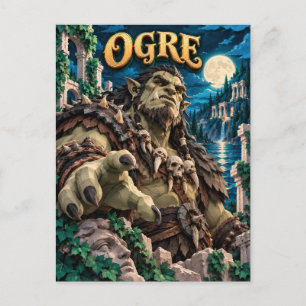 Oger, Paper Cut Monster Postkarte