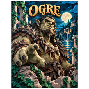 Oger, Paper Cut Monster Postkarte