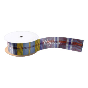 Ogilvie Clan karierter schottischer Tartan Satinband