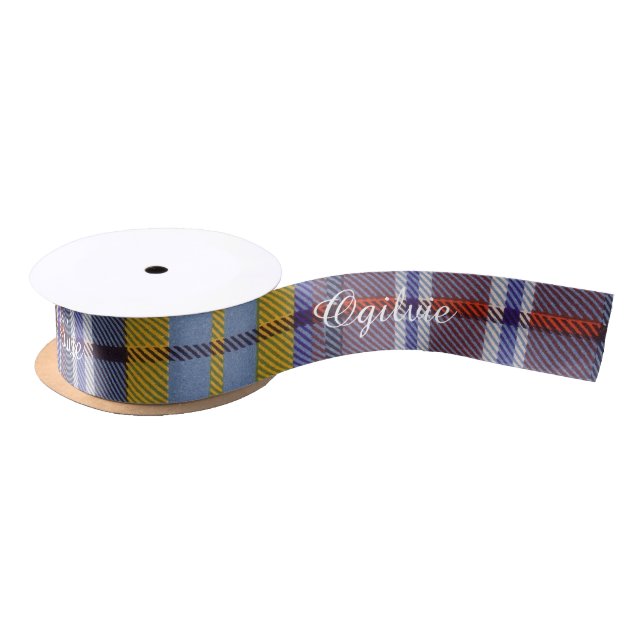 Ogilvie Clan karierter schottischer Tartan Satinband (Spule)