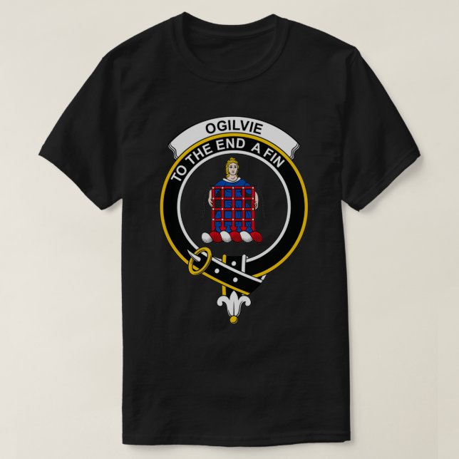 Ogilvie Ogilvy Wappen Tartan Clan Scottish Clan 1 T-Shirt (Design vorne)
