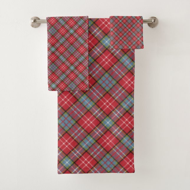 Ogilvie Old Rare Scottish Tartan Badhandtuch Set (Insitu)