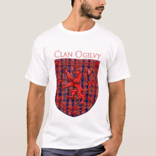 Ogilvy Tartan Scottish Kariert Lion Rampant T-Shirt