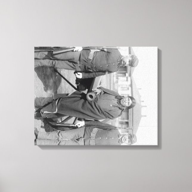 Oglala Indian Plenty Horses with 2 White Soldier Leinwanddruck (Vorderseite)