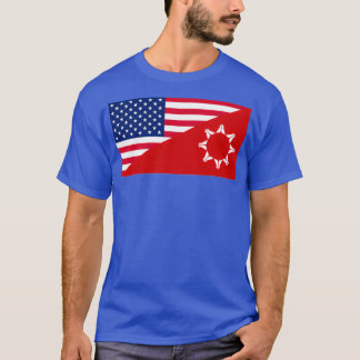 Oglala Lakota Amerikanische Flagge T-Shirt