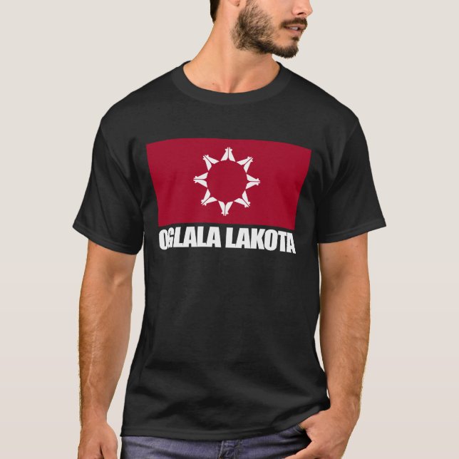 Oglala Lakota Flag Apparel T-Shirt (Vorderseite)