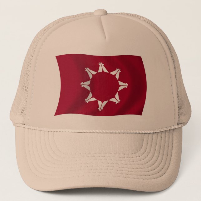 Oglala Lakota Flag Hat Truckerkappe (Vorderseite)