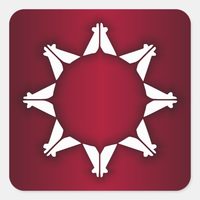 Oglala Lakota Flag Quadratischer Aufkleber (Vorderseite)