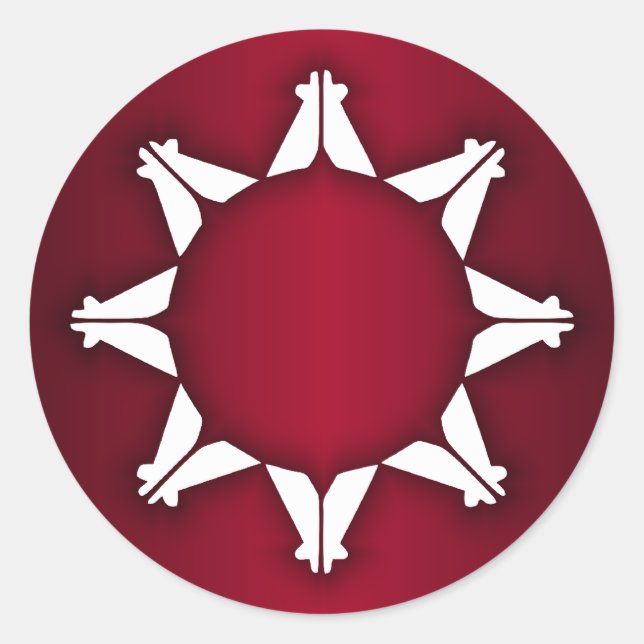 Oglala Lakota Flag Runder Aufkleber (Vorderseite)