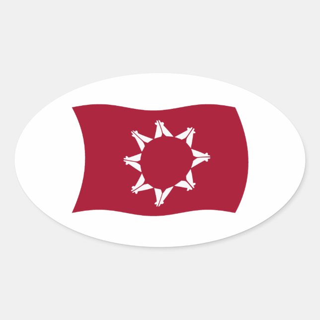 Oglala Lakota Flag Sticker (Vorderseite)