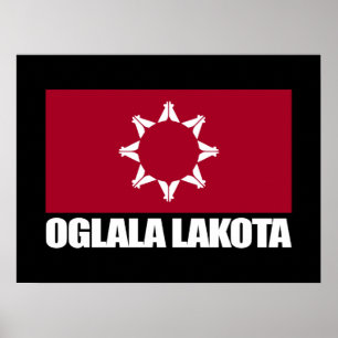Oglala Lakota Flagge Poster