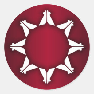 Oglala Lakota Flagge Runder Aufkleber