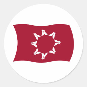 Oglala Lakota Flaggenaufkleber Runder Aufkleber