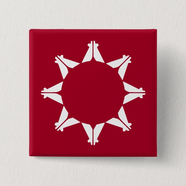 Oglala Lakota Sioux Flag Button (Vorderseite)