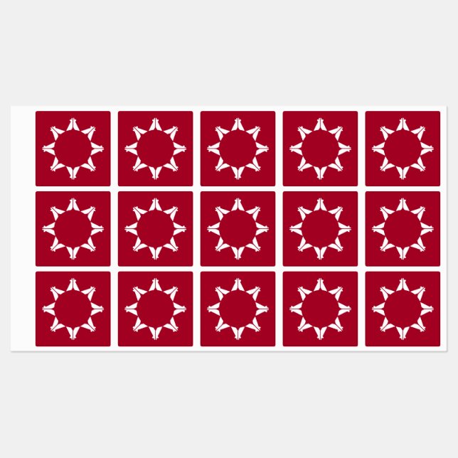 Oglala Lakota Sioux Flag Etiketten (Blatt)