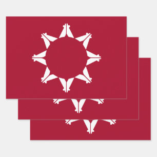 Oglala Lakota Sioux Flag Geschenkpapier Set