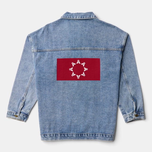 Oglala Lakota Sioux Flag Jeansjacke (Rückseite)