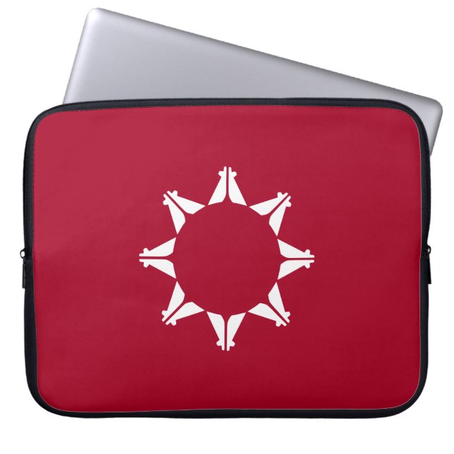 Oglala Lakota Sioux Flag Laptopschutzhülle (Vorderseite)