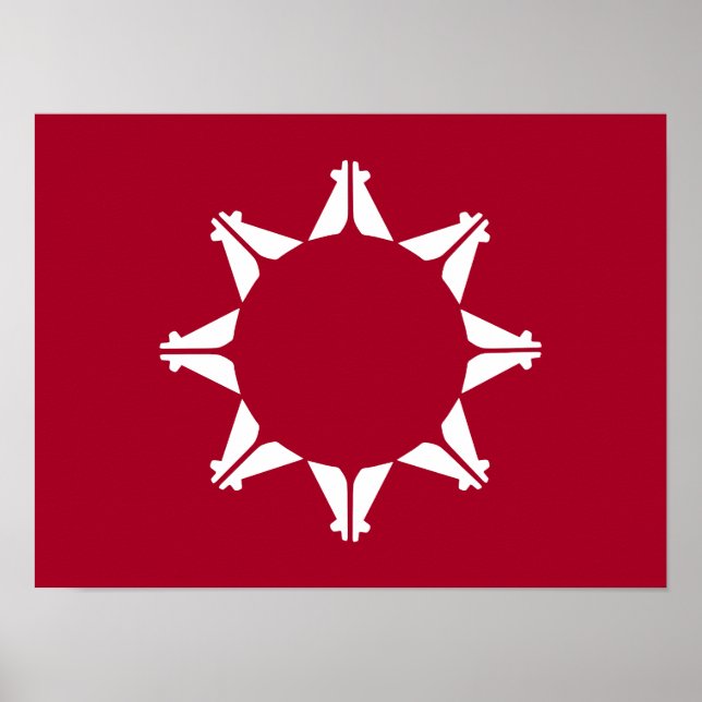 Oglala Lakota Sioux Flag Poster (Vorne)
