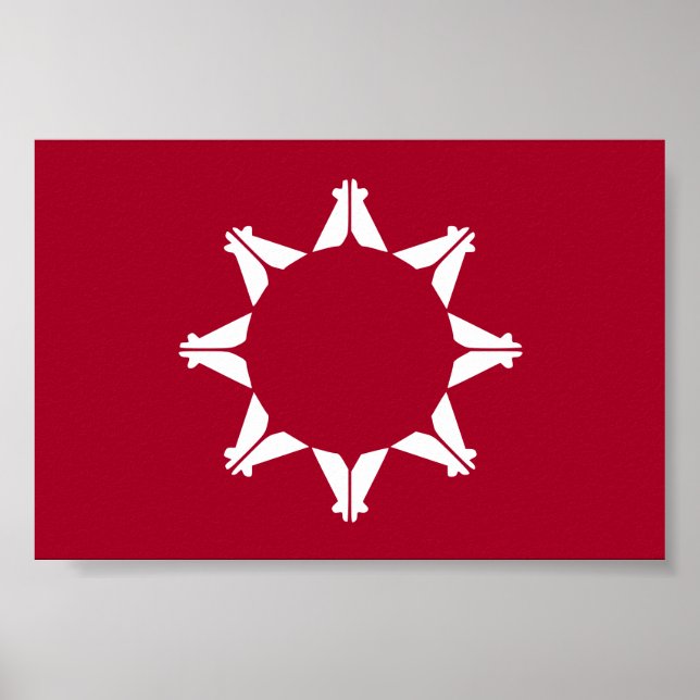 Oglala Lakota Sioux Flag Poster (Vorne)