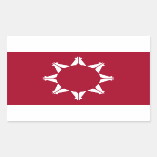 Oglala Lakota Sioux Flag Rechteckiger Aufkleber
