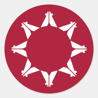 Oglala Lakota Sioux Flag Runder Aufkleber
