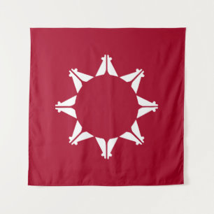 Oglala Lakota Sioux Flag Wandteppich