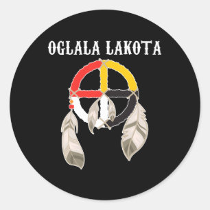 Oglala Lakota Sioux South Dakota Medizin Rad La Runder Aufkleber