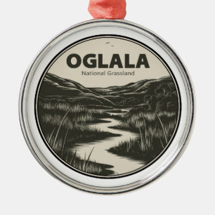 Oglala National Grassland Nebraska Stream Ornament Aus Metall