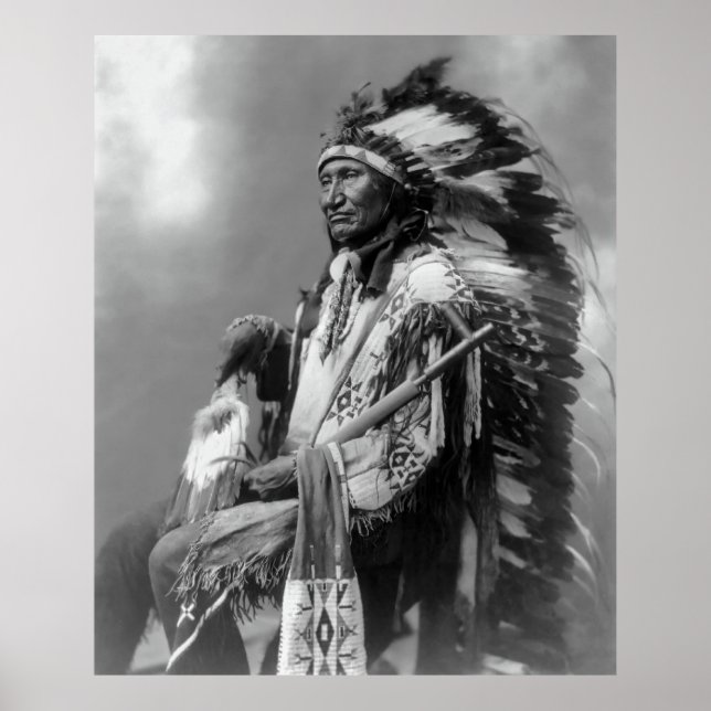 Oglala Sioux Chief Rocky Bear c. 1899 Poster (Vorne)
